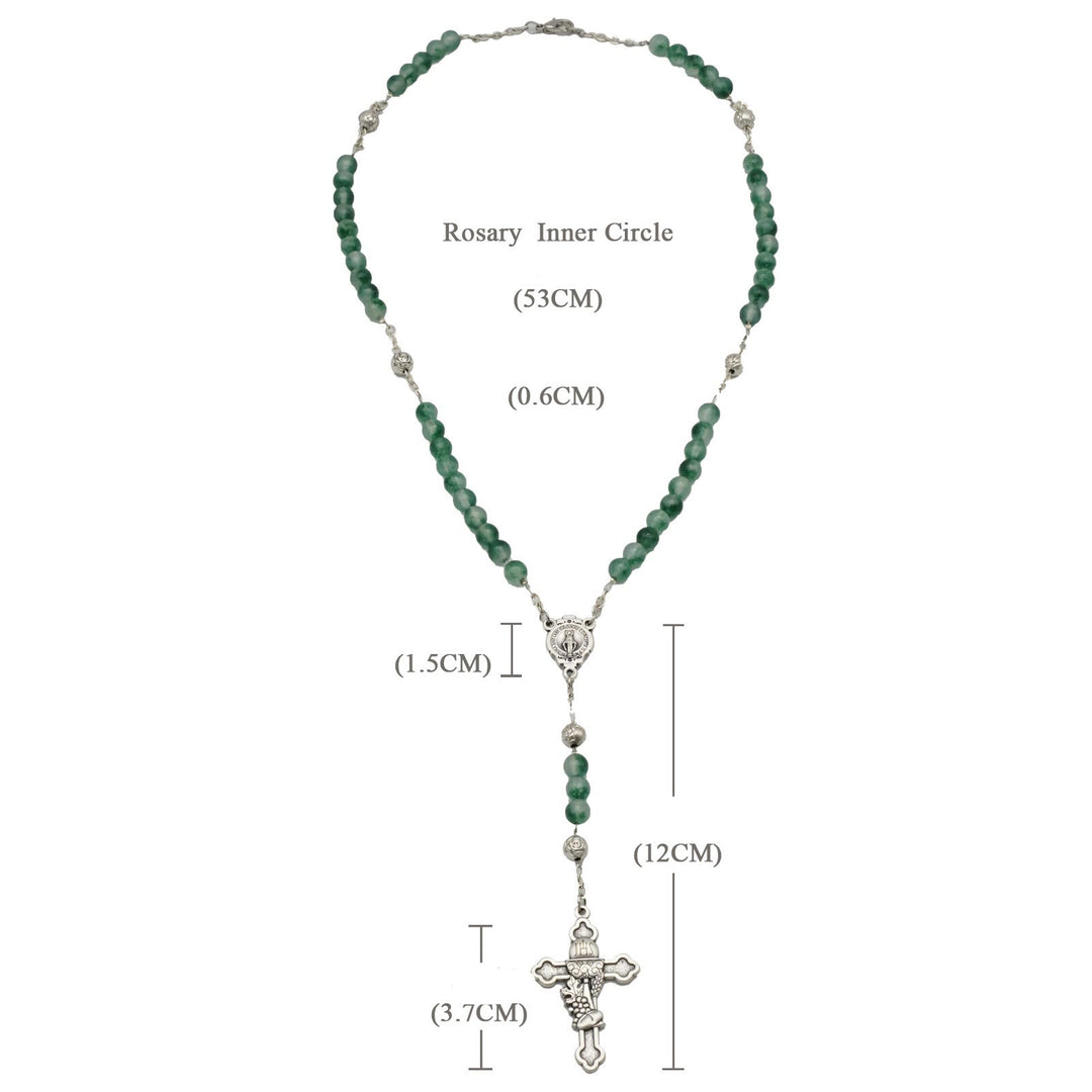 Aqua Green Chalcedony Crystal Prayers Blessing Rosary
