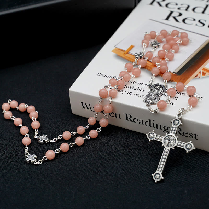 Luminous Beads Christian Prayer Rosary - Pink - image 5