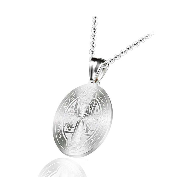St. Benedict Pendant Titanium Necklace