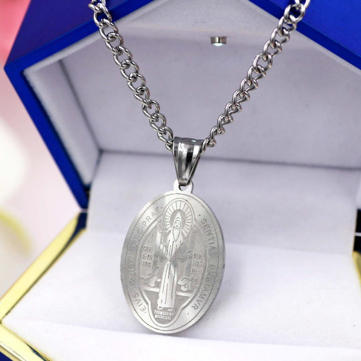 St. Benedict Pendant Titanium Necklace