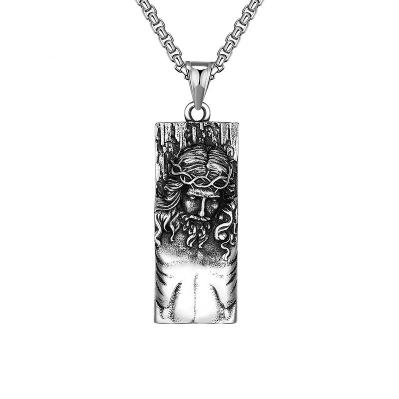 Christ Jesus Shield Amulet Religion Necklace - image 5