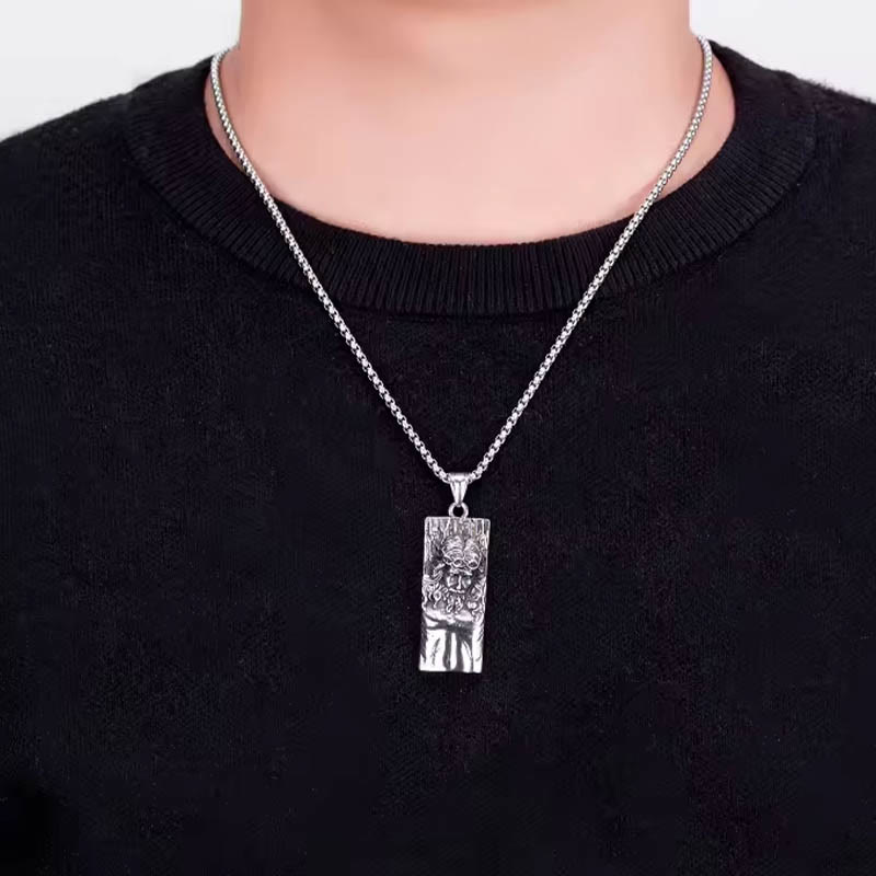 Christ Jesus Shield Amulet Religion Necklace - image 3