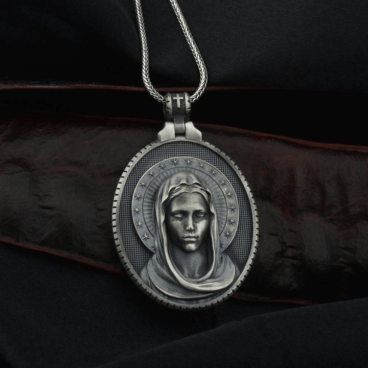 Assumption of the Virgin Mary Stainless Steel Necklace - image 3