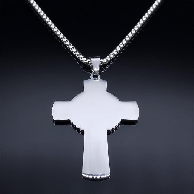 Multi-element Style Eucharist Halo Grapevine Cross Necklace - image 8