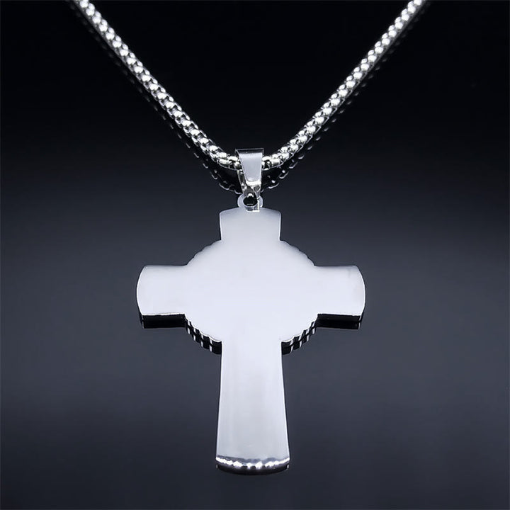 Multi-element Style Eucharist Halo Grapevine Cross Necklace - image 8