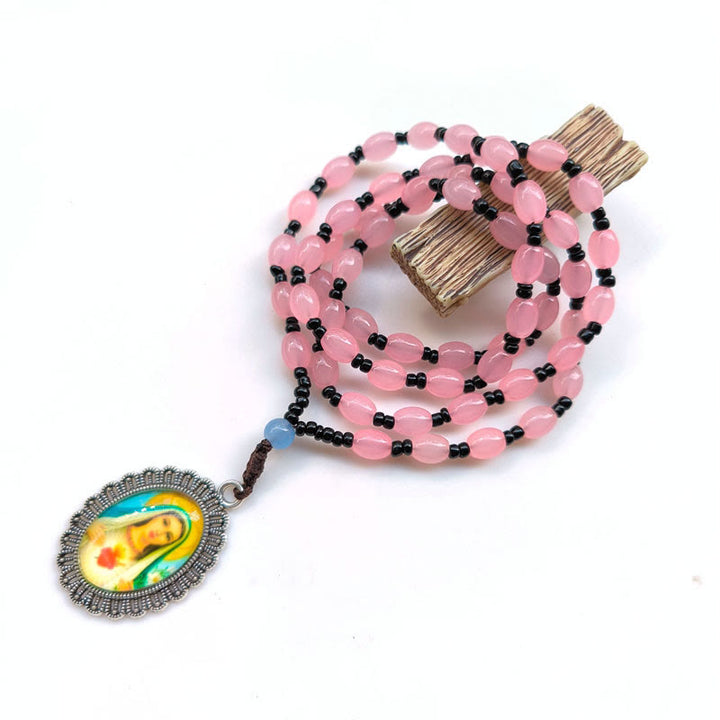 Classic Style 9 Icons of Saints(Jesus & Virgin Mary) Pendant Necklace - Pink-Immaculate Heart of Mary 1 - image 9