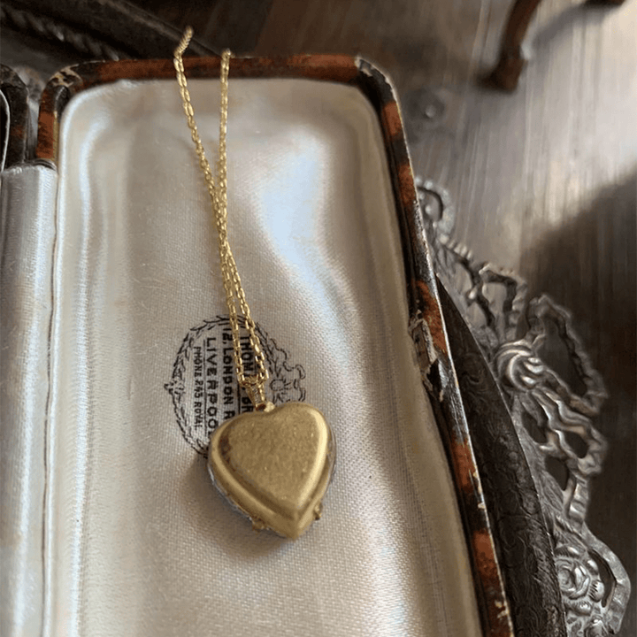 Christian Art Intaglio Enamel Technique Vintage Style Iridescent Heart-Cross Glass Necklace - image 6
