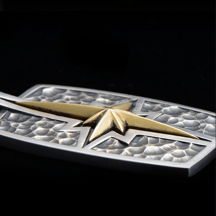 925 Sterling Silver Retro Style Star of Bethlehem Pendant Necklace - image 2