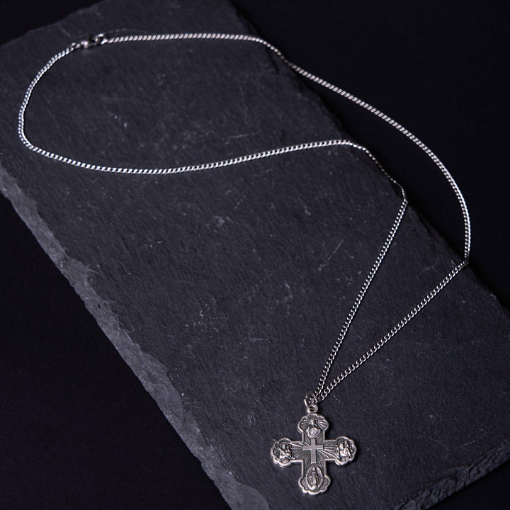 Classic Style Carmelite Five-in-One Four-Way Cross Pendant Alloy Necklace - image 11