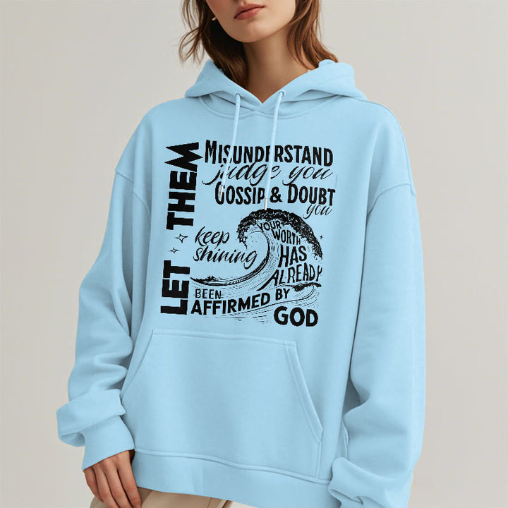 Modern Style Affirmed By God Fleece Lined Polyester Hoodie