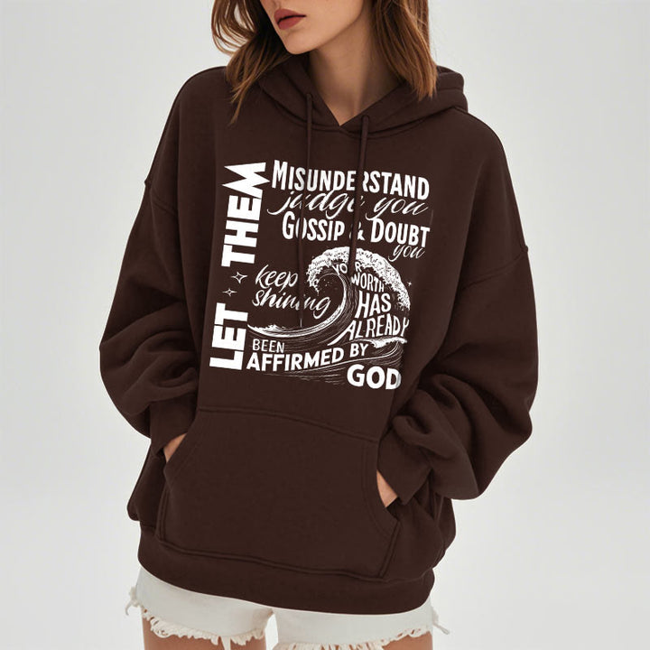 Modern Style Affirmed By God Fleece Lined Polyester Hoodie