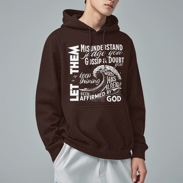 Modern Style Affirmed By God Fleece Lined Polyester Hoodie