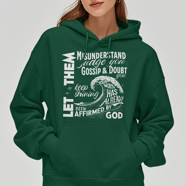 Modern Style Affirmed By God Fleece Lined Polyester Hoodie