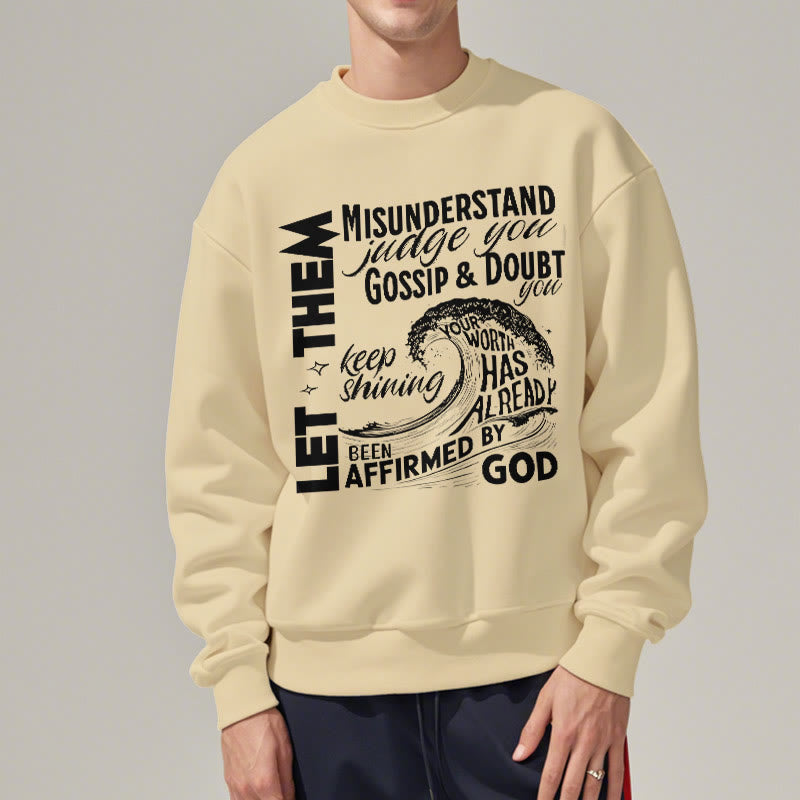 Modern Style Affirmed By God Fleece Lined Polyester Sweatshirt