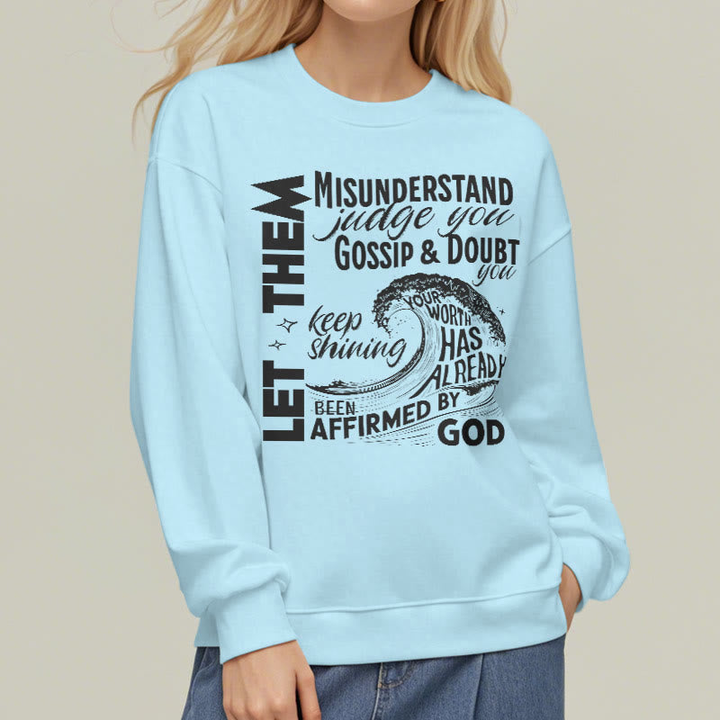 Modern Style Affirmed By God Fleece Lined Polyester Sweatshirt