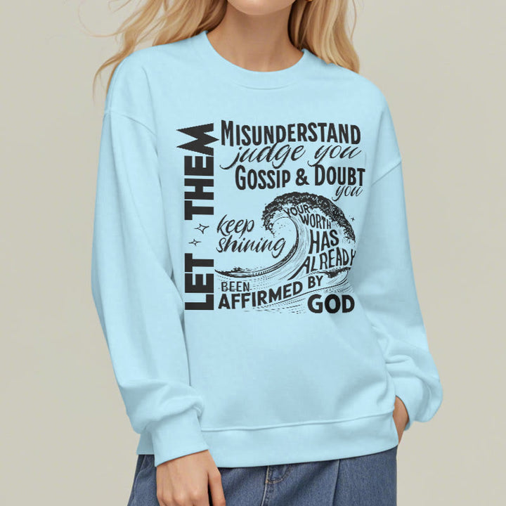 Modern Style Affirmed By God Fleece Lined Polyester Sweatshirt