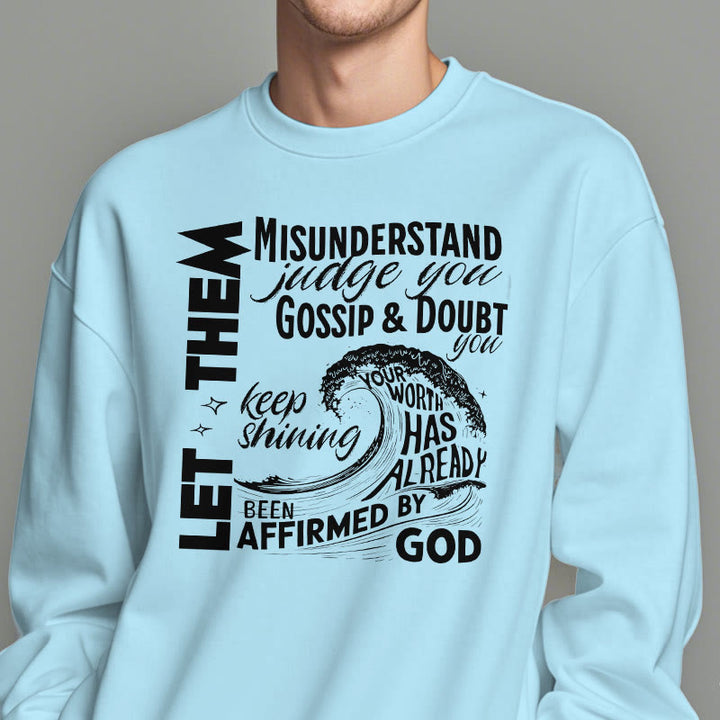 Modern Style Affirmed By God Fleece Lined Polyester Sweatshirt