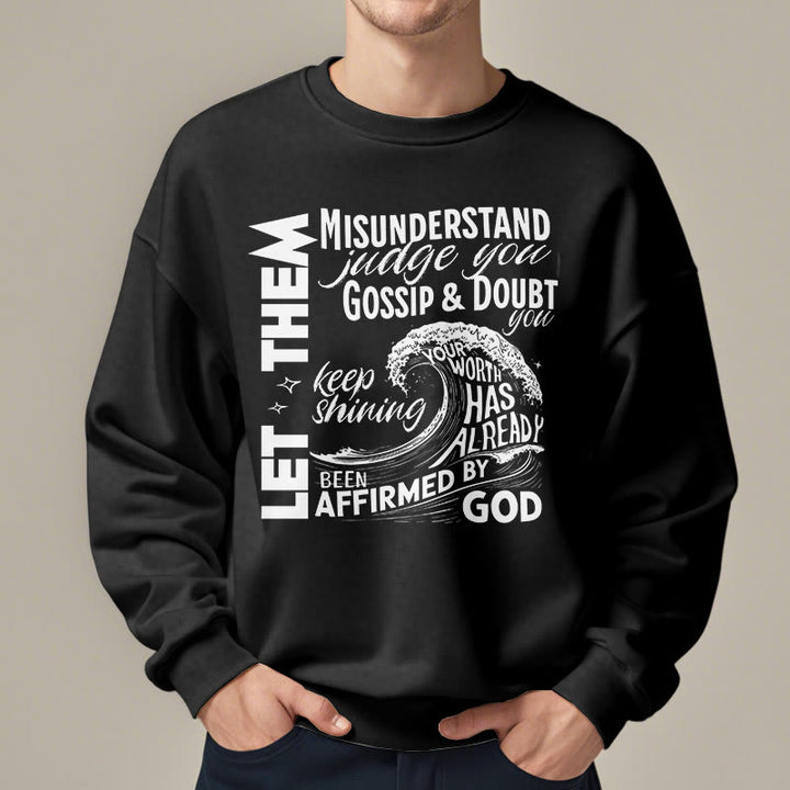 Modern Style Affirmed By God Fleece Lined Polyester Sweatshirt