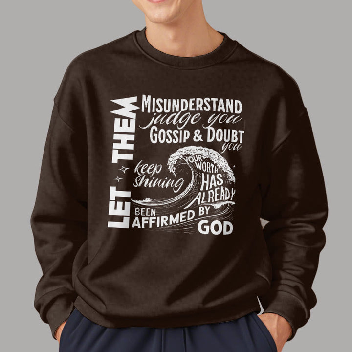 Modern Style Affirmed By God Fleece Lined Polyester Sweatshirt