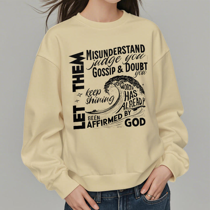 Modern Style Affirmed By God Fleece Lined Polyester Sweatshirt