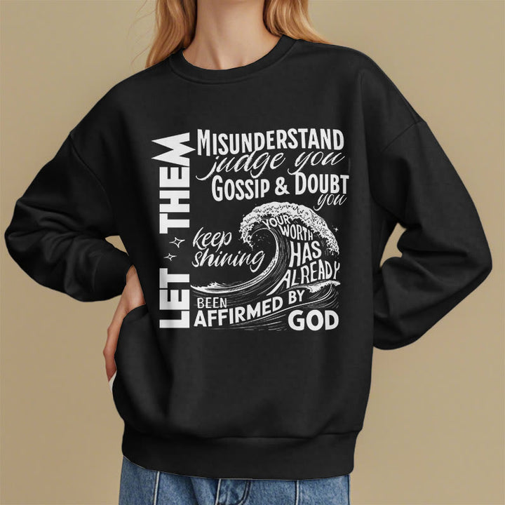 Modern Style Affirmed By God Fleece Lined Polyester Sweatshirt