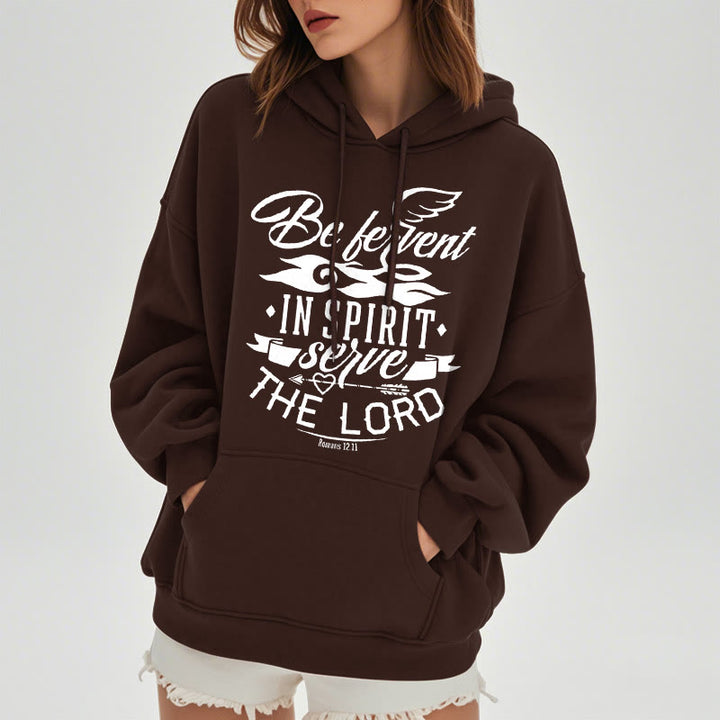 Modern Style Be Fervent In Spirit Fleece Lined Polyester Hoodie