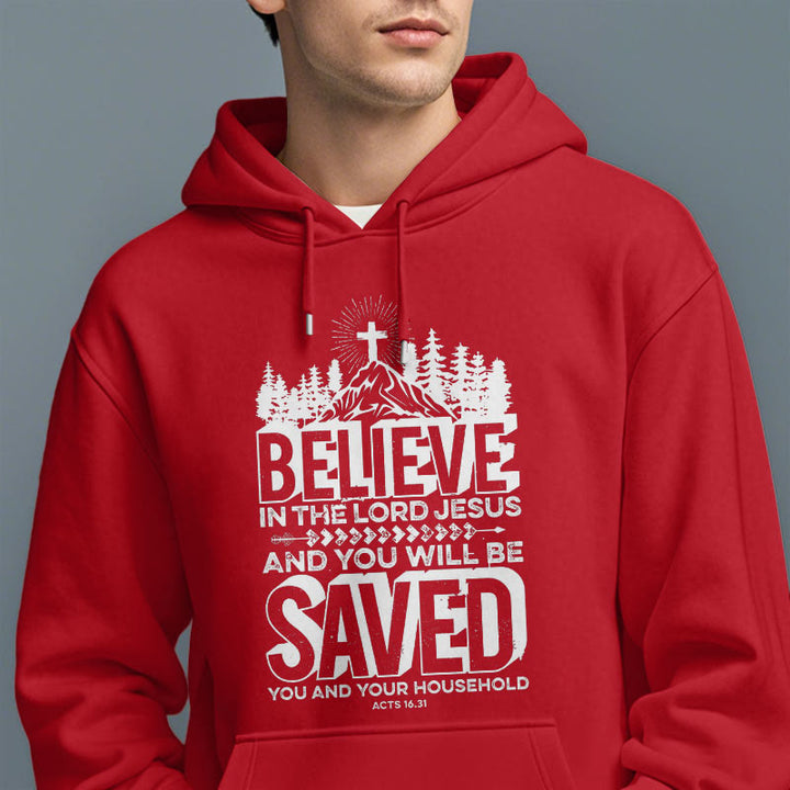 Modern Style Believe In The Jesus Lord Fleece Lined Polyester Hoodie