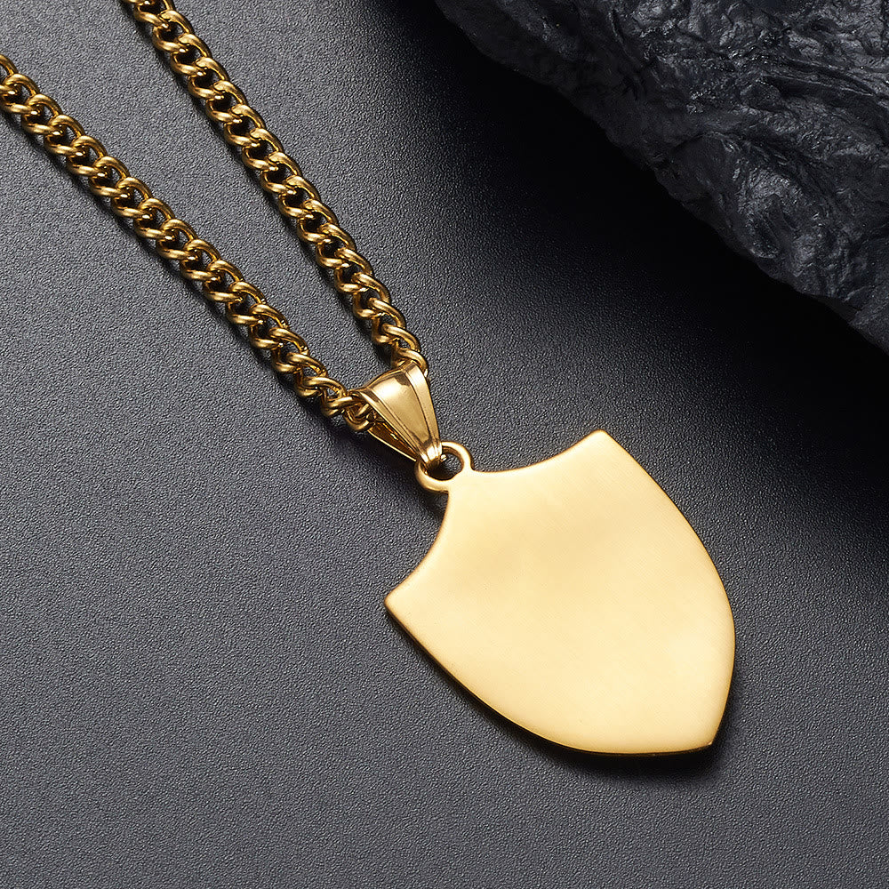 Modern Style Michael The Archangel Shield Devine Guardian Pendant Necklace