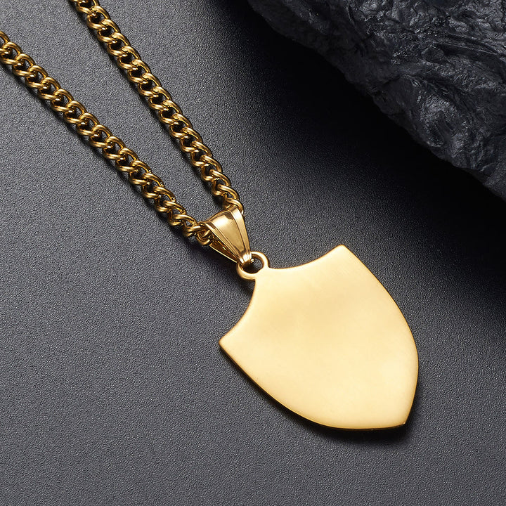 Modern Style Michael The Archangel Shield Devine Guardian Pendant Necklace