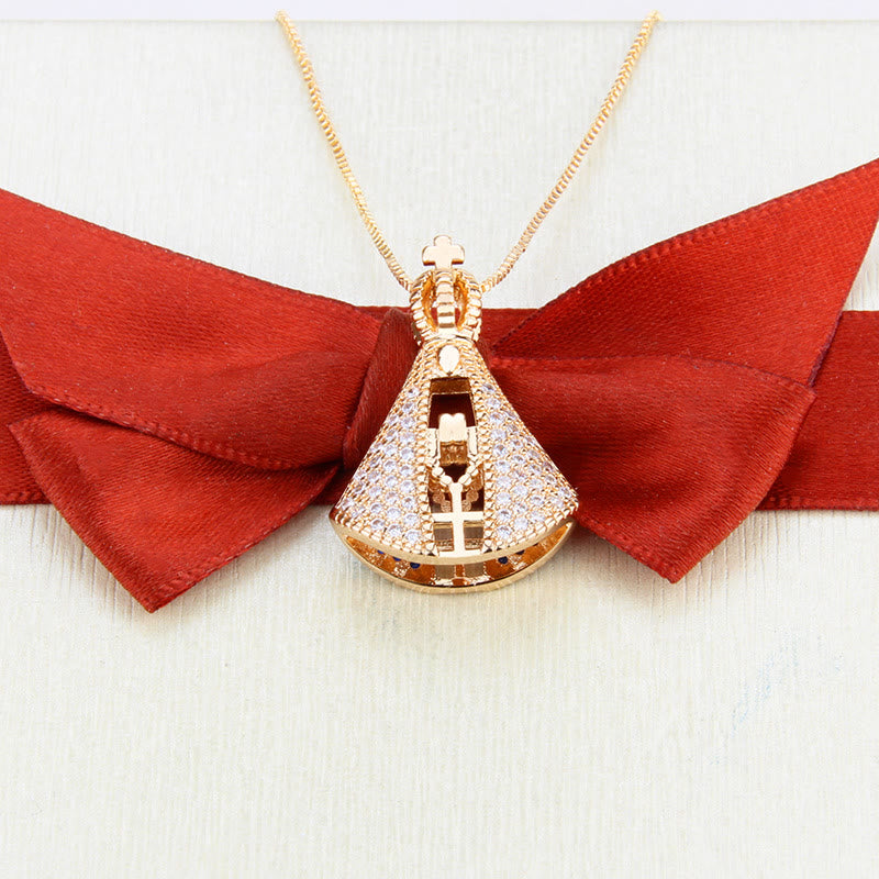 Classic Style Nossa Senhora Aparecida Divine Protection Pendant Necklace