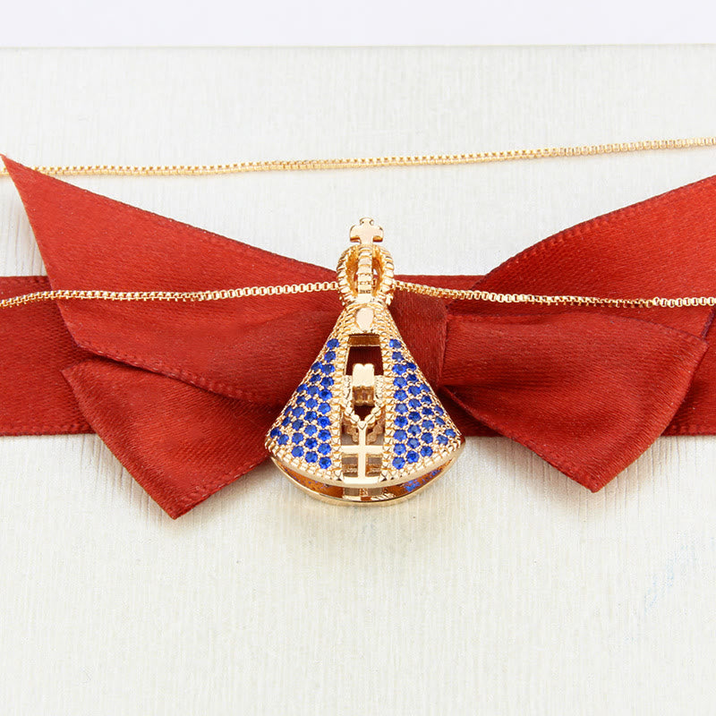 Classic Style Nossa Senhora Aparecida Divine Protection Pendant Necklace