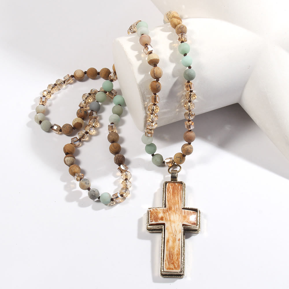Christianartworkshop Classic Style Graceful Devotion Beaded Cross