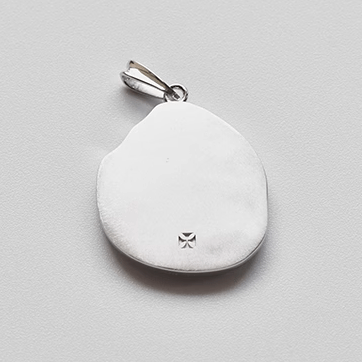 Christianartworkshop Antique Silver Enamel Praying Medallion - A Charm of Devotion and Elegance - image 2
