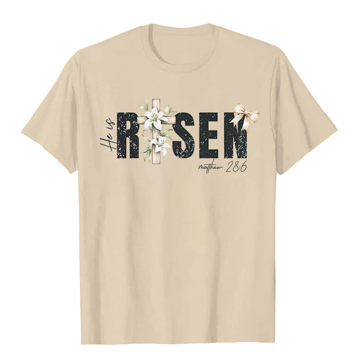 Christianartworkshop "He is RISEN" Short Sleeve T-shirt