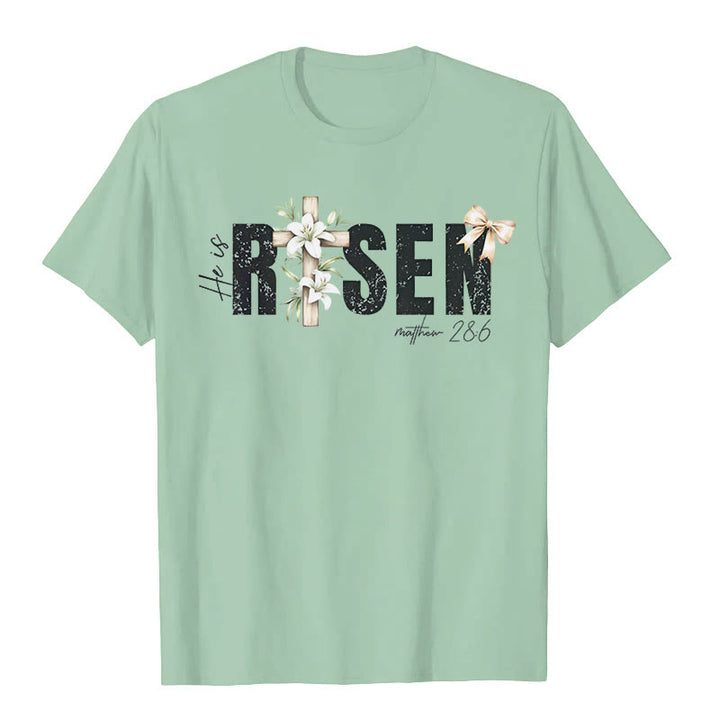 Christianartworkshop "He is RISEN" Short Sleeve T-shirt