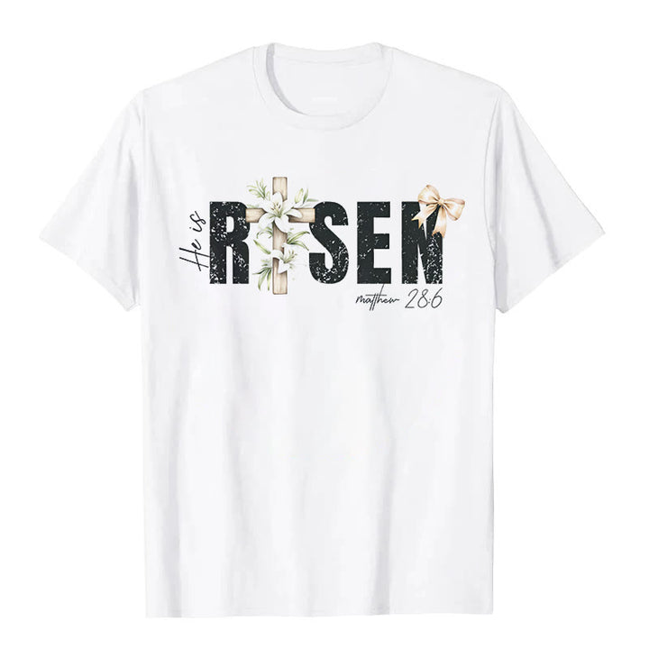 Christianartworkshop "He is RISEN" Short Sleeve T-shirt