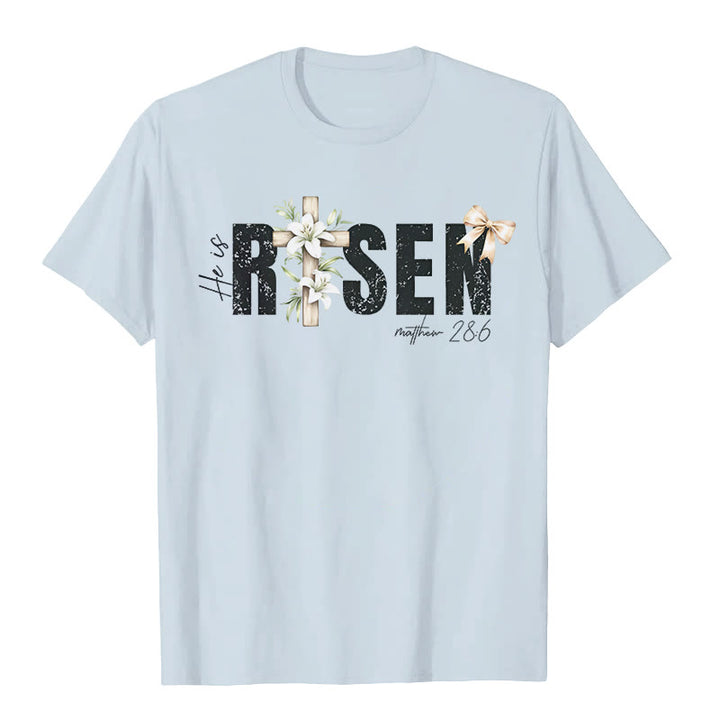 Christianartworkshop "He is RISEN" Short Sleeve T-shirt