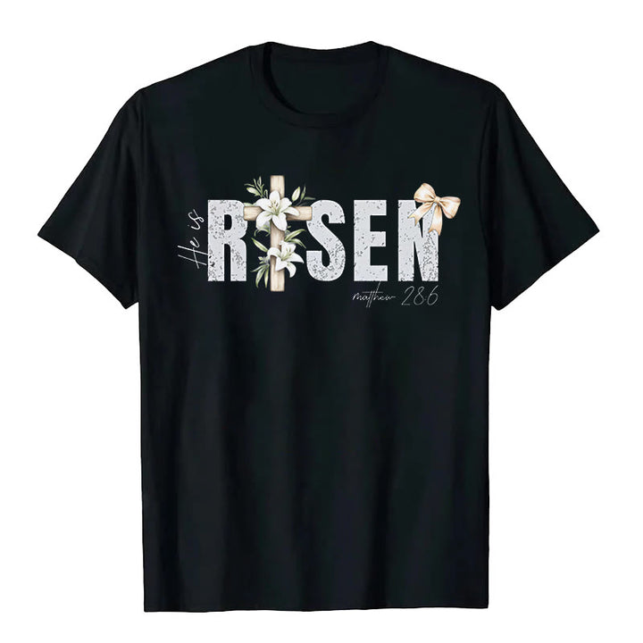 Christianartworkshop "He is RISEN" Short Sleeve T-shirt
