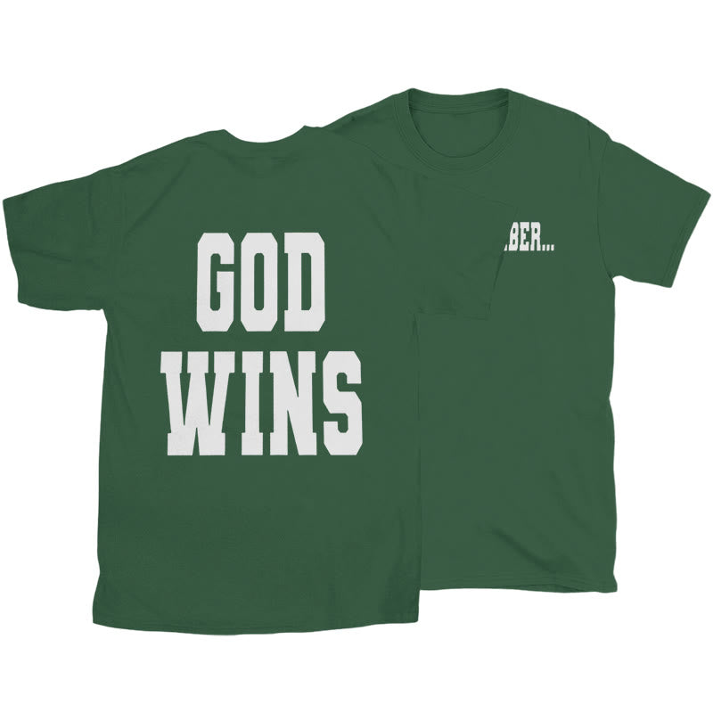 Christianartworkshop God Wins T-shirt