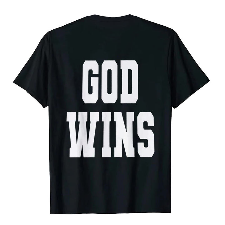 Christianartworkshop God Wins T-shirt