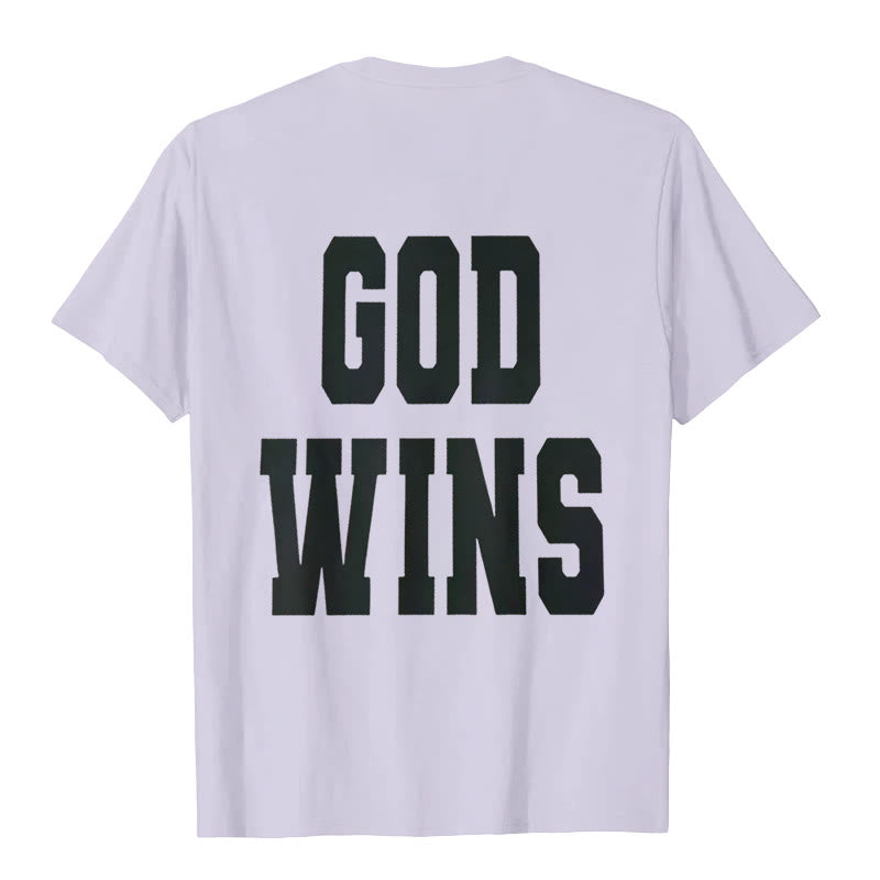 Christianartworkshop God Wins T-shirt