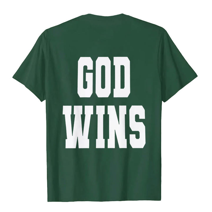 Christianartworkshop God Wins T-shirt