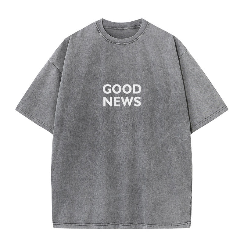 Christianartworkshop "For God So Loved the World" Unisex Washed T-Shirt - image 5