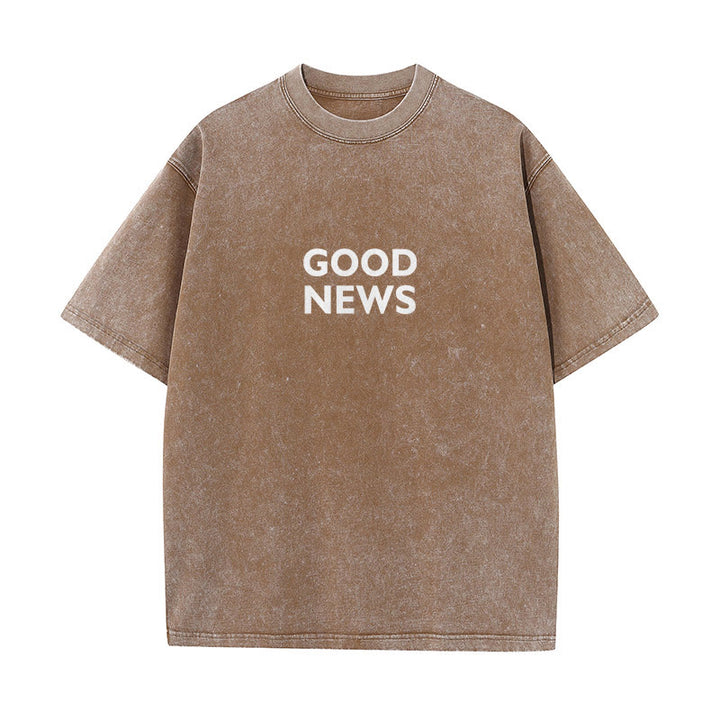Christianartworkshop "For God So Loved the World" Unisex Washed T-Shirt - image 9