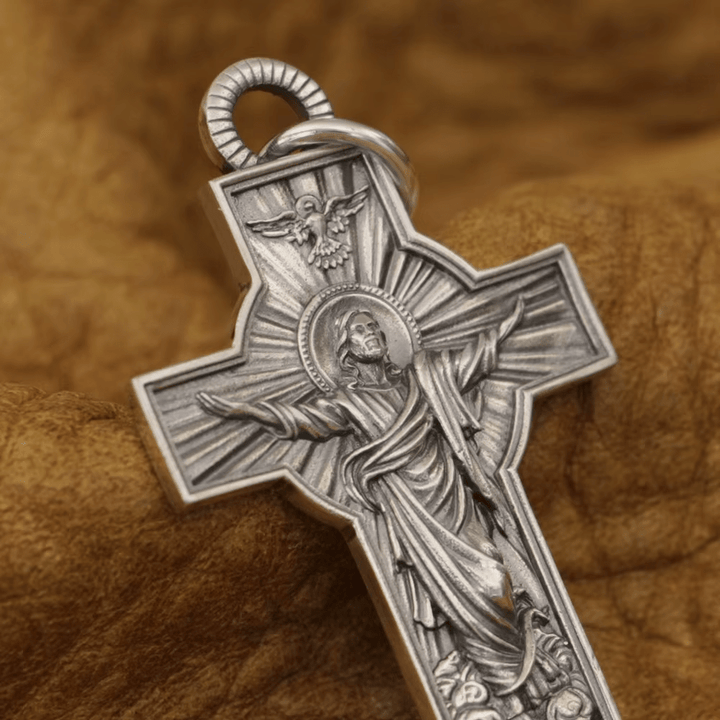 Christianartworkshop Jesus Christ Ascension with Holy Spirit Dove Necklace in Sterling Silver - image 7