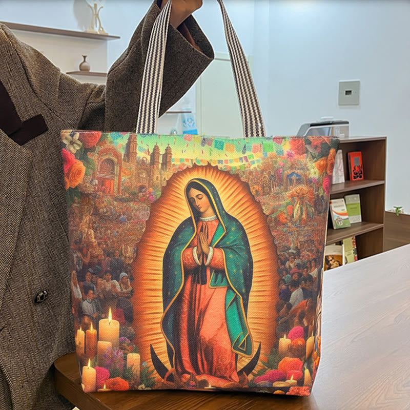 Christianartworkshop Faith & Function Our Lady Tote Bag: Spiritual Style for Everyday Use - image 3