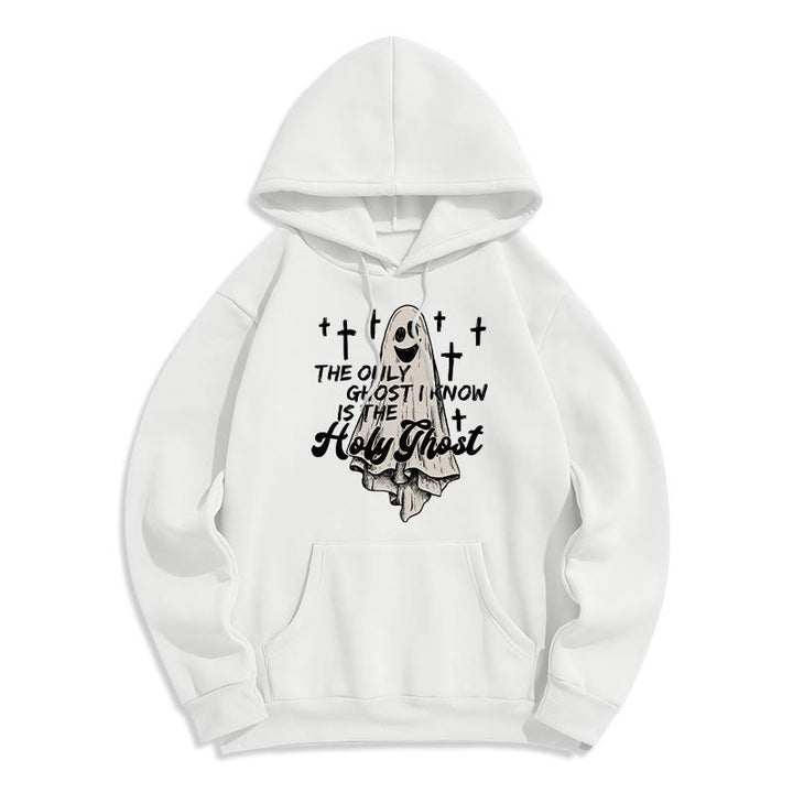 Christianartworkshop Holy Ghost and Cross Gospel Fusion Fleece Lined Polyester Hoodie - White - 2XL - image 2