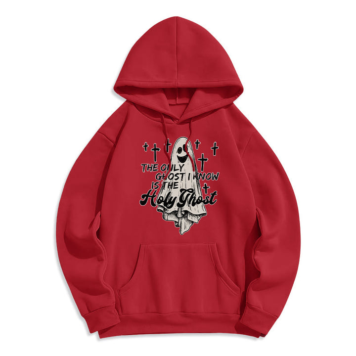 Christianartworkshop Holy Ghost and Cross Gospel Fusion Fleece Lined Polyester Hoodie - Red - 2XL - image 0
