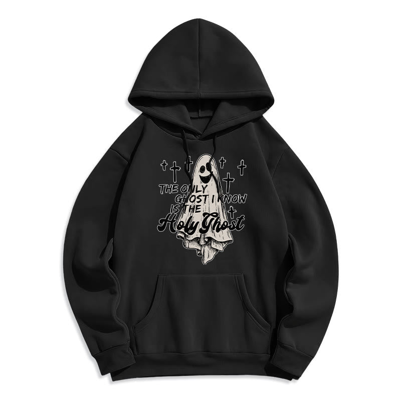 Christianartworkshop Holy Ghost and Cross Gospel Fusion Fleece Lined Polyester Hoodie - Black - 2XL - image 6