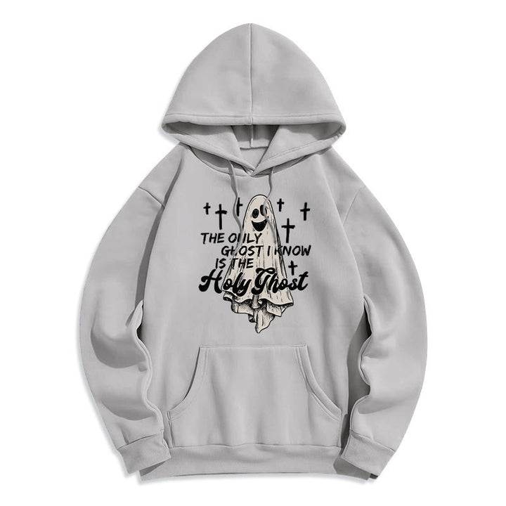 Christianartworkshop Holy Ghost and Cross Gospel Fusion Fleece Lined Polyester Hoodie - Grey - 2XL - image 4
